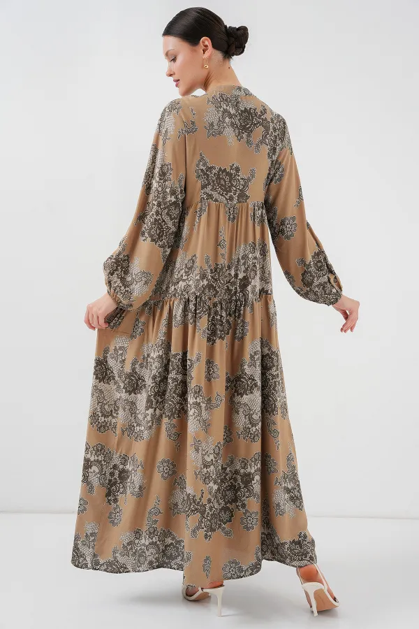 Robe hijab à motifs authentiques 2423 - A. Vizon