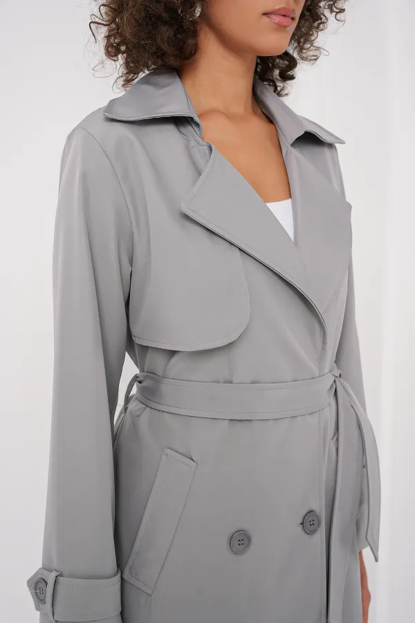 Trench-coat croisé 5918 - Gris