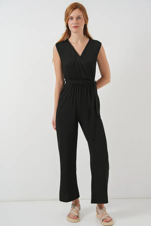 Salopette tricotée 7021 - Noire