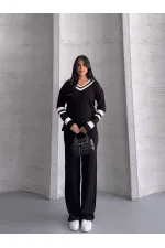 Garnili Triko Takım - 1564 Siyah