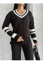 Garnili Triko Takım - 1564 Siyah