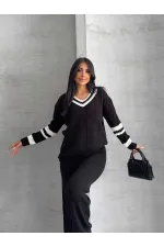 Garnili Triko Takım - 1564 Siyah