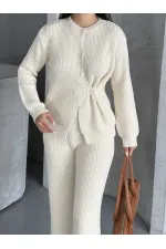 Ensemble tricoté à boutons 1565 - Os