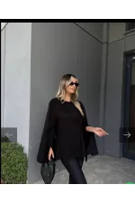 Tie-Up Cardigan 1572 - Black