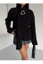 Pull à col châle 1574 Noir