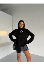 Pull à col châle 1574 Noir