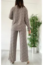 Costume en viscose beige