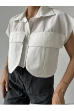 Chemise blanche à poches