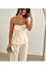 Ensemble sans bretelles - Blanc