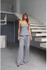 Straplez Takım - Gri