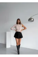 Çıtçıtlı Bodysuit - Bej