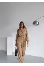 Kuşak Detay Takım - Bej