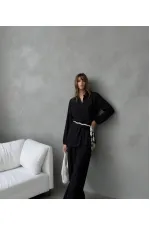 Kuşak Detay Takım - Siyah