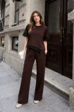 Dantel Detay Oysho Takım - Kahve