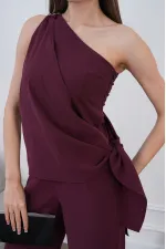 Modal Şallı Takım - Bordo