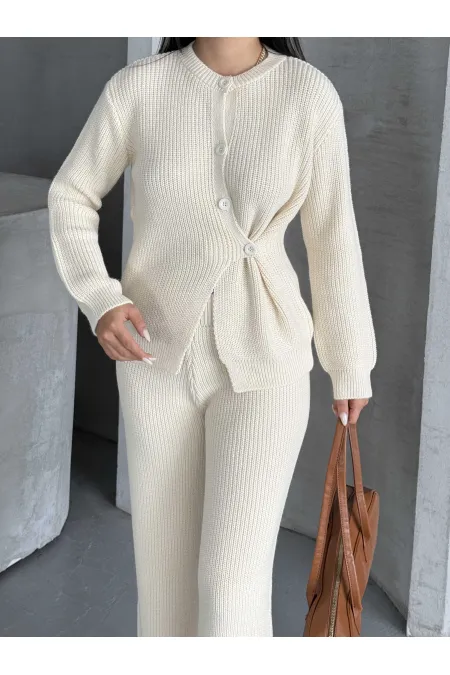 Ensemble tricoté à boutons 1565 - Os