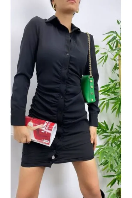 Robe à détails croisés - Noire