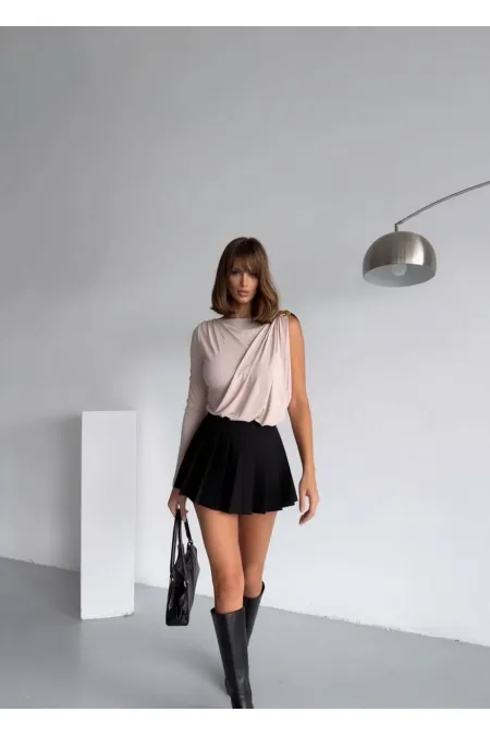 Çıtçıtlı Bodysuit - Bej