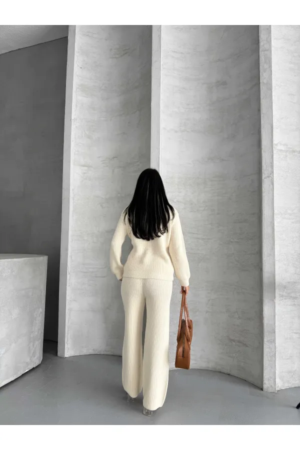 Ensemble tricoté à boutons 1565 - Os