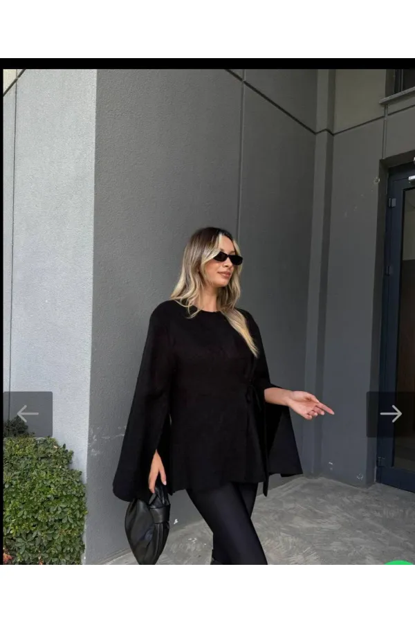 Tie-Up Cardigan 1572 - Black