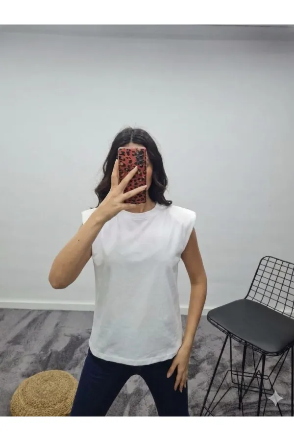 Padded Crew Neck T-Shirt