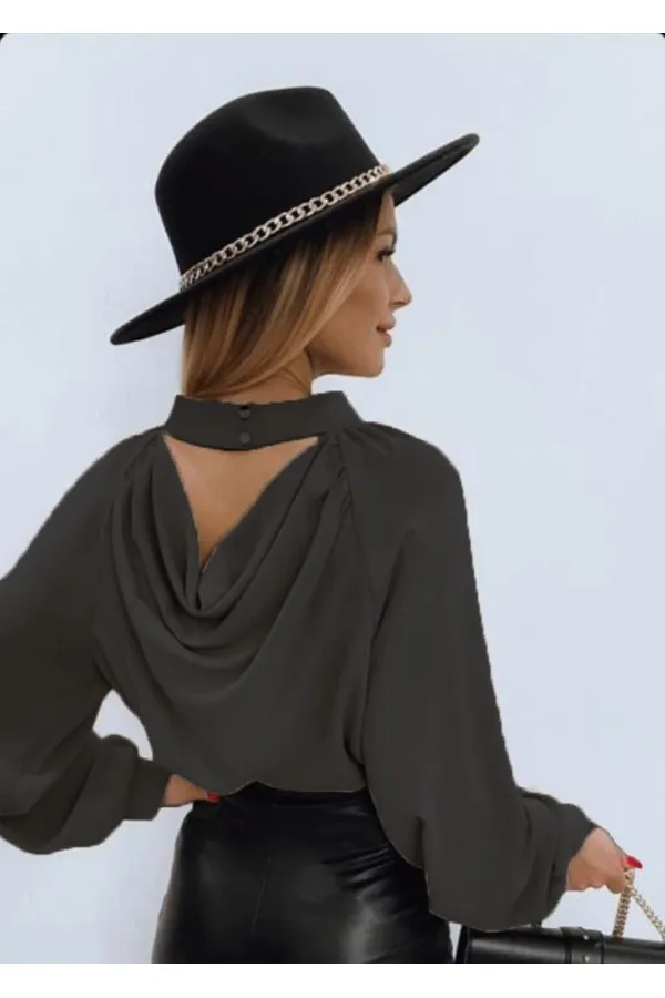 Backless Blouse - Pomegranate Blossom