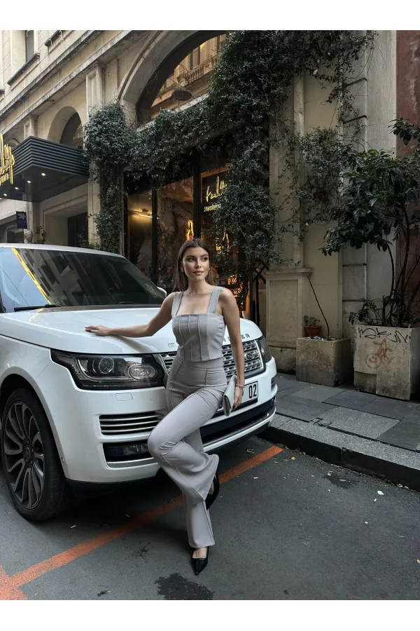 İspanyol Paça Takım - Gri