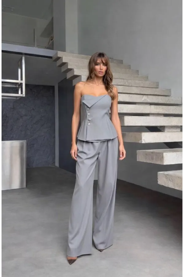 Straplez Takım - Gri