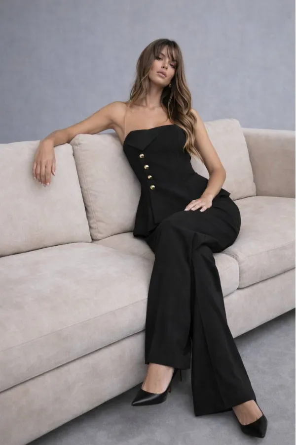 Straplez Takım - Siyah