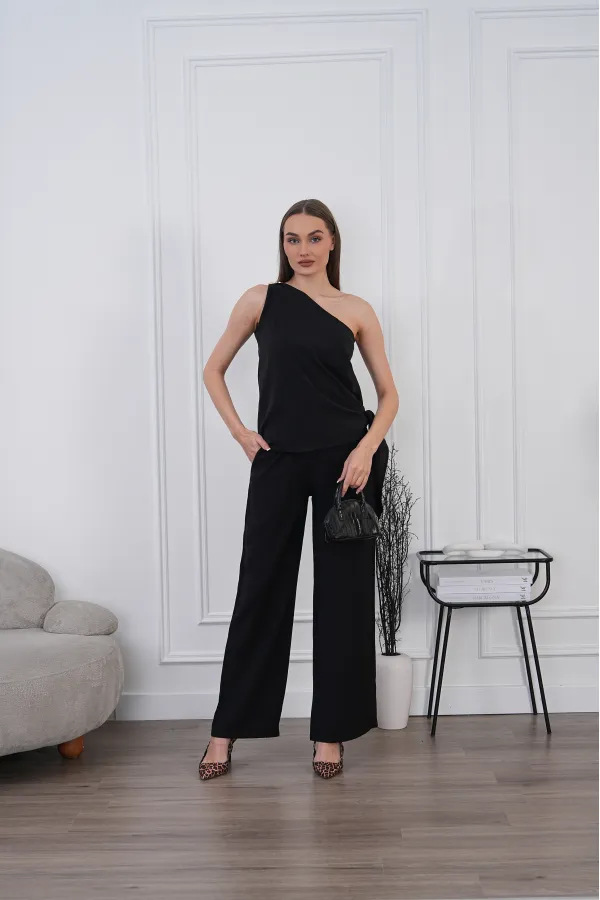 Modal Şallı Takım - Siyah