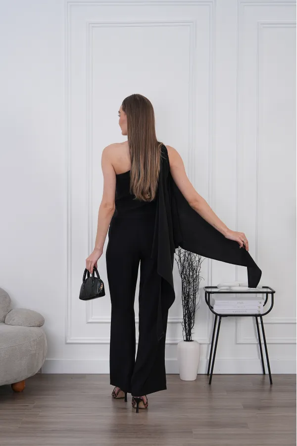 Modal Şallı Takım - Siyah