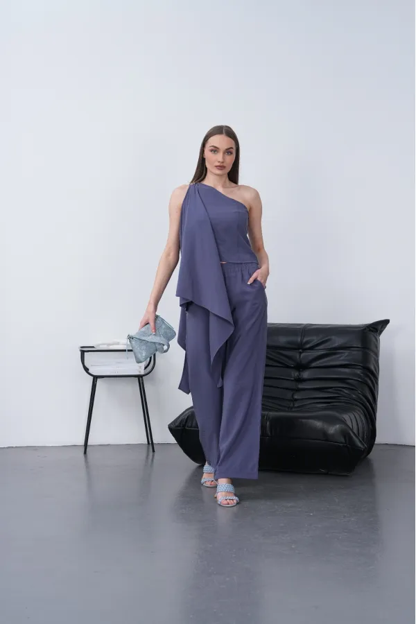 Modal Şallı Takım - İndigo