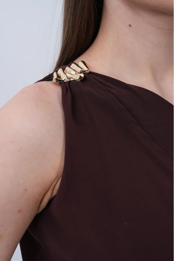 Modal Şallı Takım - Kahve