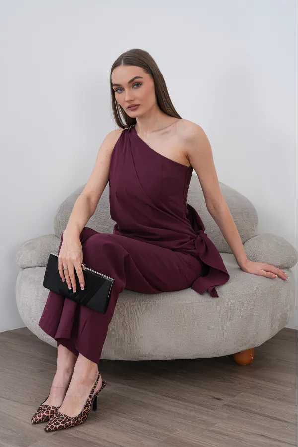 Modal Şallı Takım - Bordo