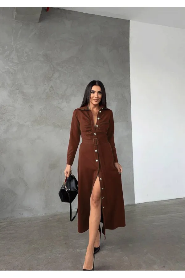 Robe-chemise 2427 - Marron