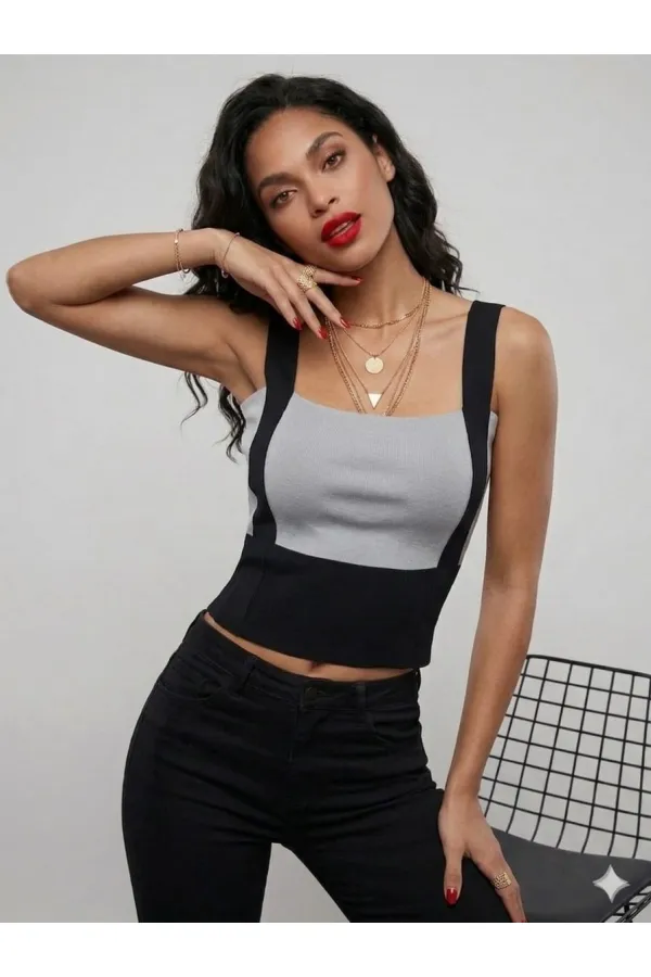 Thick-Strapped Crop Top