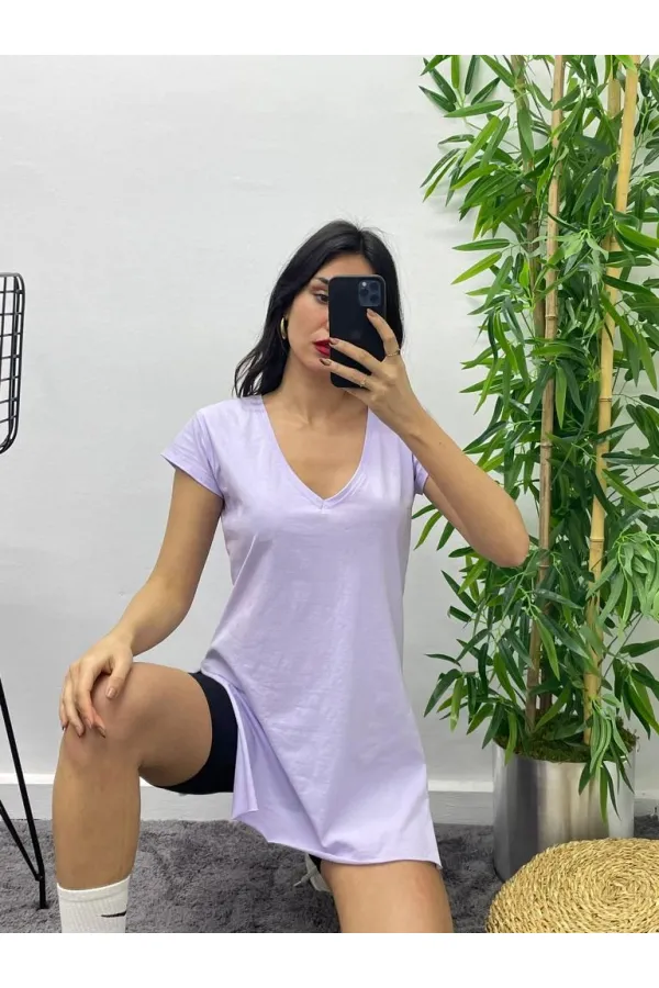 Long T-shirt with Slit