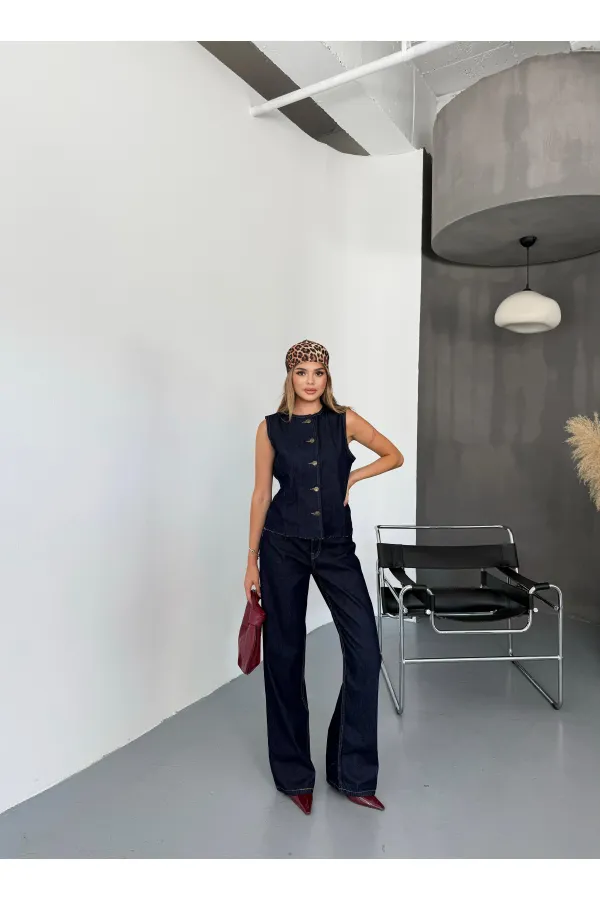 Costume en jean élégant