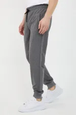 Antrasit Erkek Paça Ribanalı Cep Fermuar Detaylı Eşofman Altı MTLCE08