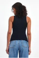 Débardeur basique épais à bretelles côtelées, noir et blanc, lot de 2 pour femme