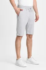 Erkek Siyah Şort - Yan Cepli Beli Lastikli Regular Fit Rahat Kesim