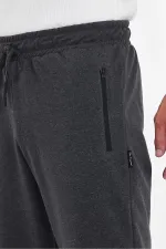 Lot de 2 bermudas homme noir et anthracite à poches zippées, longueur sous le genou, taille élastique ajustable MTLCE94