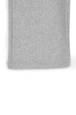 Grey Wide Leg Winter Kids' Sweatpants with Elastic Waistband