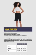 Kadın Rahat Kesim Beli Lastikli Mevsimlik Yumuşak Kumaş Cepli Gri Uzun Bermuda Şort MTLCB91-Gri