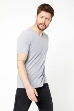 Erkek Pamuklu Kısa Kollu V Yaka T-shirt