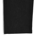 Pantalon de survêtement d'hiver noir à jambes larges pour enfants avec taille élastique