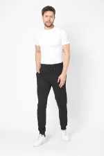 Erkek Siyah Slim Fit Mevsimlik Eşofman Altı MTLC8442