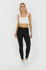 Leggings noirs taille haute pour femmes MTLCKT-03