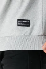 Sweat-shirt gris basique à col rond pour homme 