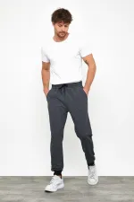 Erkek İçi Polarlı Slim Fit Paça Lastikli  Jogger Eşofman Altı MTLCO52